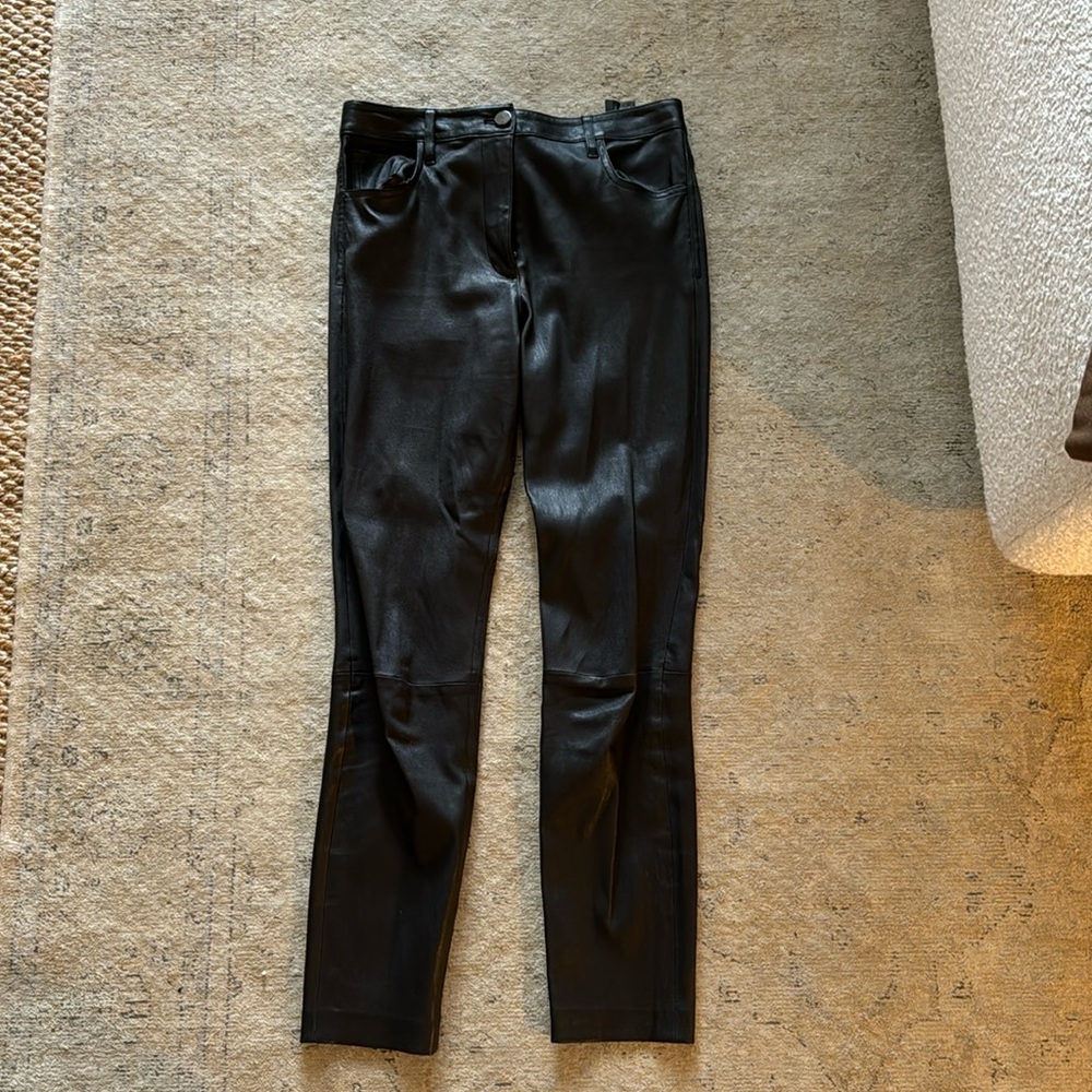 Once worn theory 100% leather pants